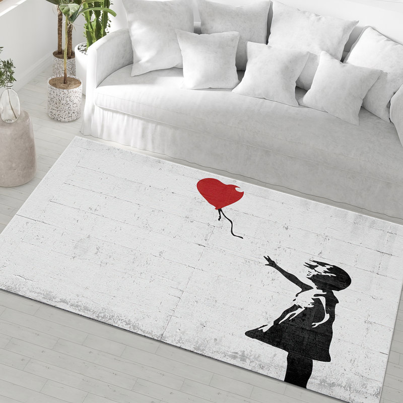 Handcrafted Floral Print With Pile Soft Type Rug Ideal for Living Room and Bedroom Decor, Rectangle 3'3" x 6'7"