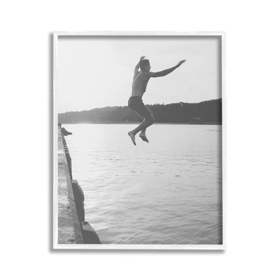 «J Jump in Lake», estampe numérique encadrée par Lil 'Rue