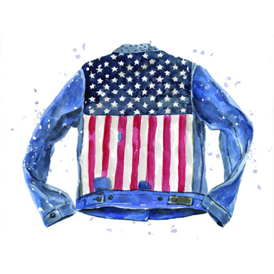 " Patriotic Jean Jacket " Painting Print