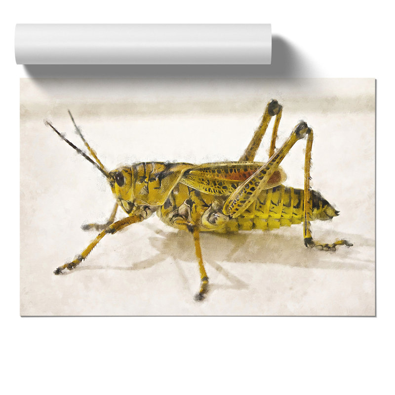 Grasshopper Painting - Frameless Print, 21cm H x 30cm W x 0.1cm D