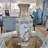 Hexagonal Blue Bird Garden Porcelain Vase