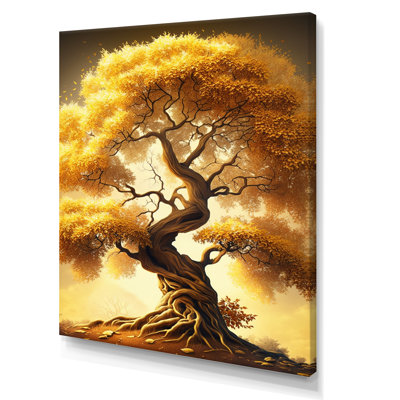 «Majestic Yellow Golden Tree I» sur toile