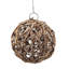 Rattan Ball Hanging Ornament  Set of 12  5"Dia.  Brown