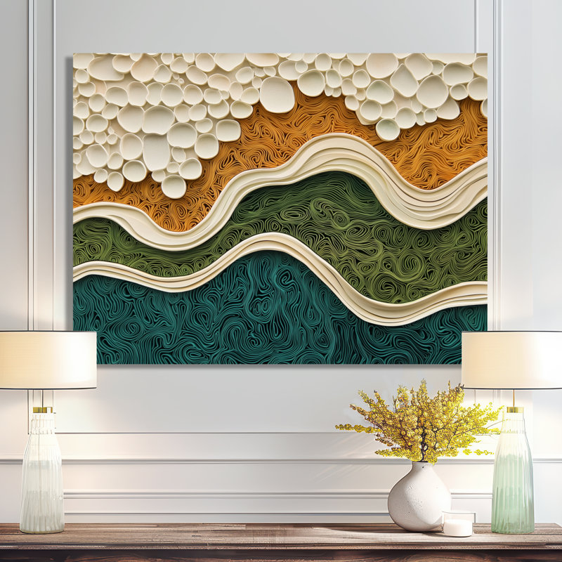 Biomorphism Earth Rhythm In Chaos I - abstraction lyrique, art mural, H 24 po x l 32 po, Toile tendue, Ne s’applique pas