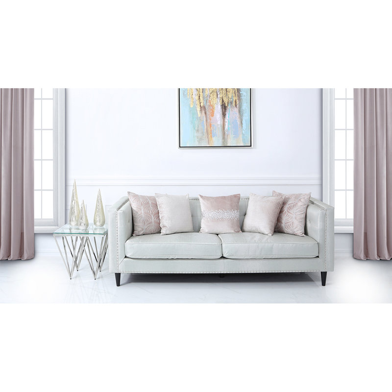 Ervin Square Throw Pillow Cover, Pink