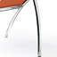 Ensemble de deux chaises d'appoint de salle à manger rembourrées en similicuir orange et argent-224173068
