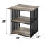 Table de chevet industrielle 1 pièce l 22 po x P 22 po x H 23 po Zudora