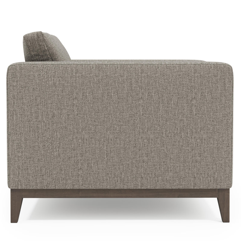 Bernhardt Noel Fabric Chair, Gray, Brown Wood
