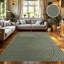 Tapis moderne avec motif de lignes bohémiennes en vert-1703828784
