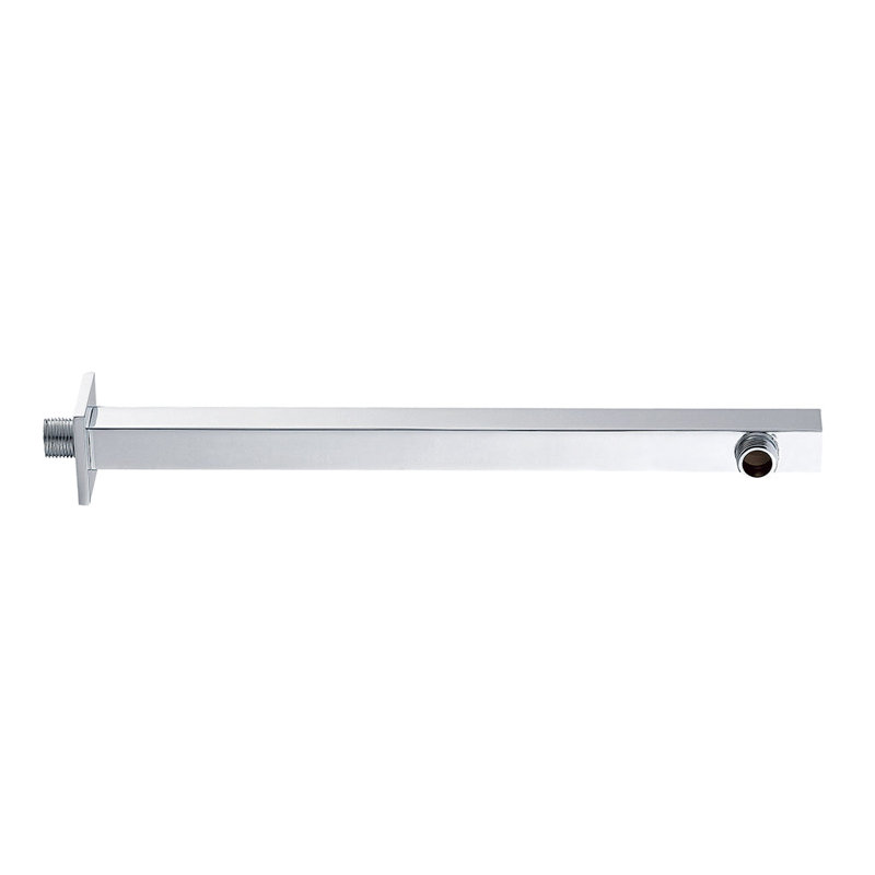 Bras de douche carré en laiton DAX, Chrome