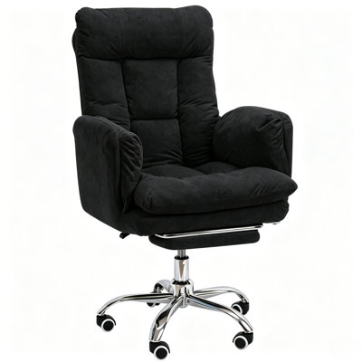 Wide Pet‑Friendly Reclining Swivel Office Chair