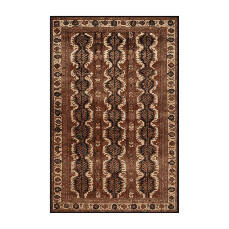 Tapis brun lavable à la machine, Tapis de couloir 2 pi x 4 pi