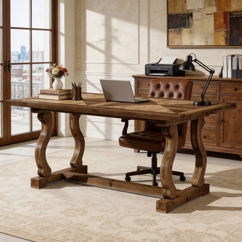 Solid Wood Executive Desk