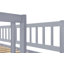 Lit 3 gris, lit plateforme tapissier grand avec tête de lit capitonnée, support de lattes en bois massif, sommier, aucun sommier requis, assemblage facile