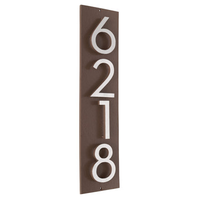Plaque d'adresse verticale flottante 3 po (4 chiffres)