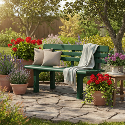 71 cm W Plastic Garden Bench