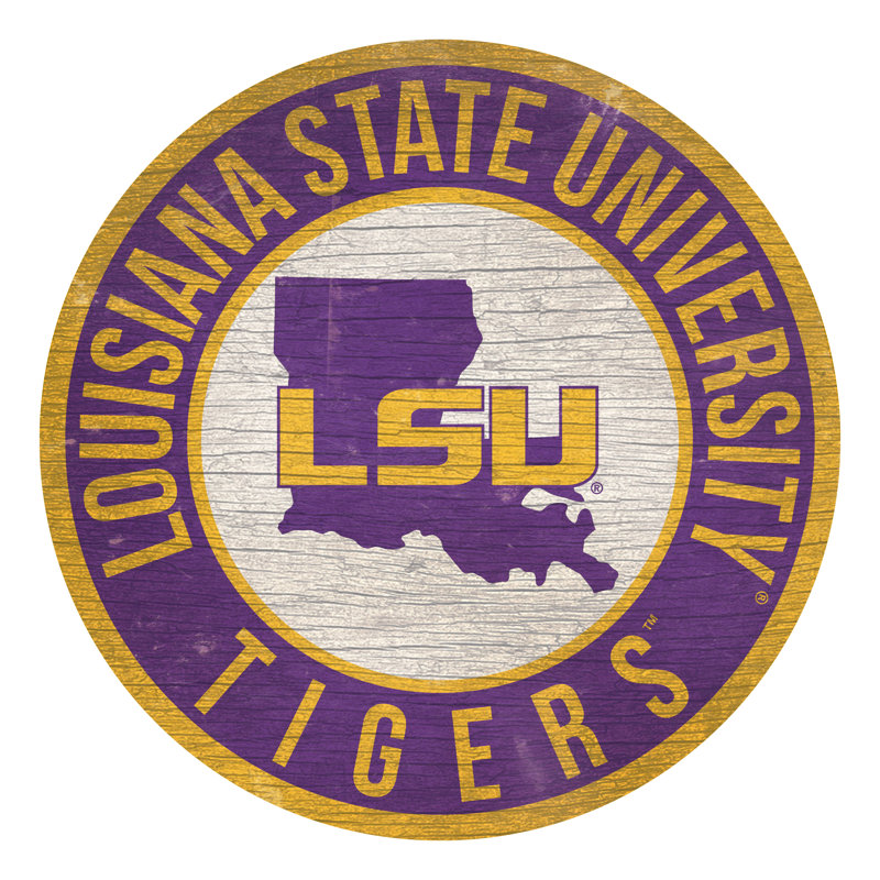 Graphic Art Print, Lsu Louisiana State University Tigers