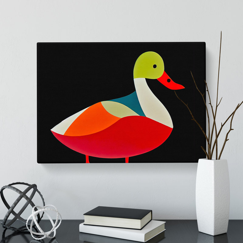 Luminous Abstract Duck - Wrapped Canvas, 40cm H x 60cm W x 3cm D