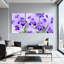 Purple Iris Floral Canvas Wrapped Wall Art (Set of 3)-301636541
