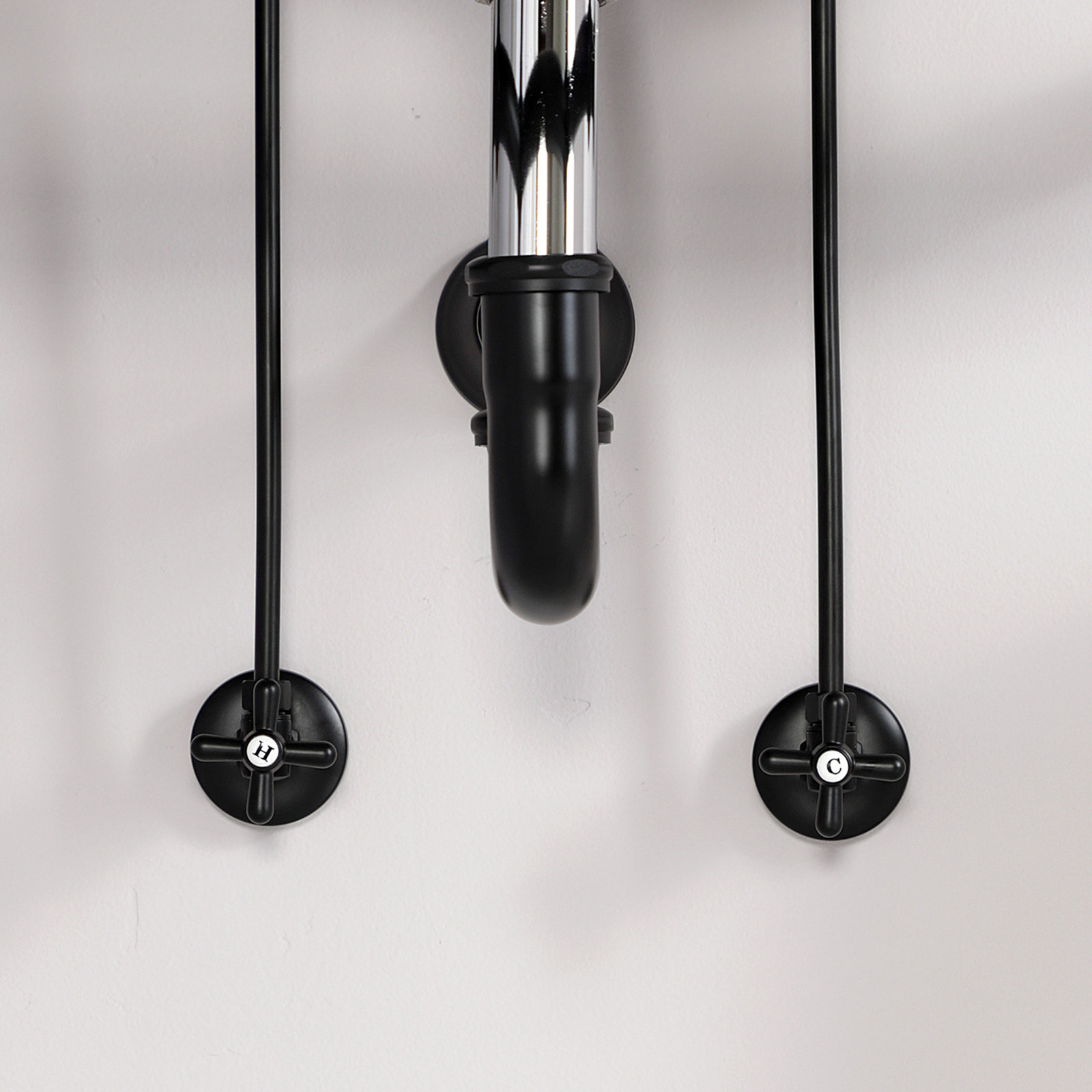 Kingston Brass Gourmet Scape Traditional Plumbing Supply Kit Combo with 1-1/2" P-Trap, Matte Black