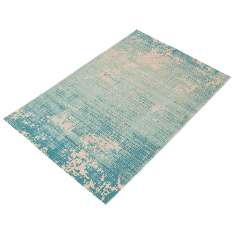Ensemble de tapis oriental bleu / orange Accursia, Rectangle 6 pi 7 po x 9 pi 6 po