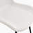 White Artificial Leather Backrest Cushion Dining Chair, Black Metal Legs, Curved Widened Cushion Design For More Comfort, Suitable For Restaurants, Kitchens, Bedrooms, Offices.(4 Chairs)-701719512