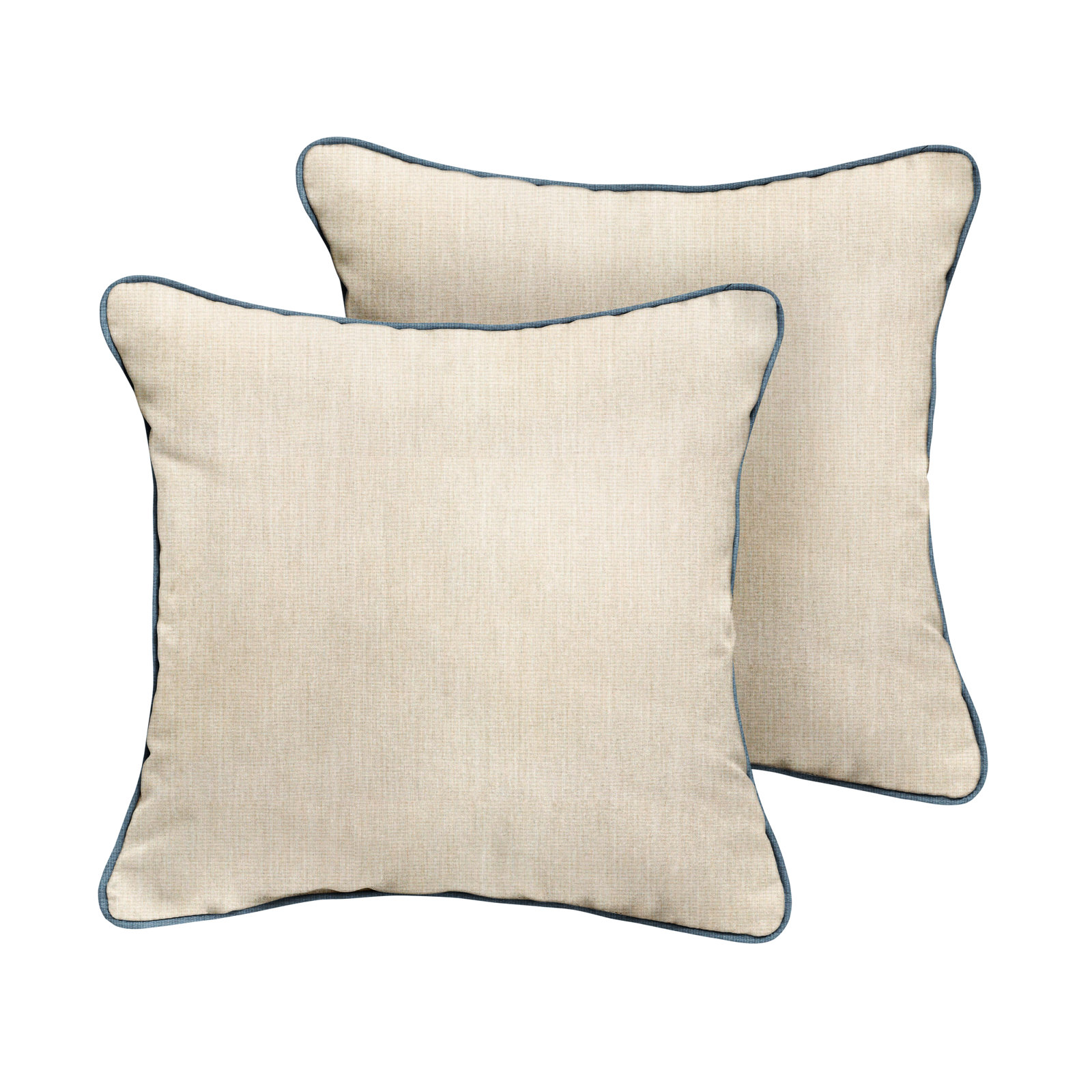 Jaclyn Sunbrella® Throw Pillow, Blue/Pumice, 24" x 24"