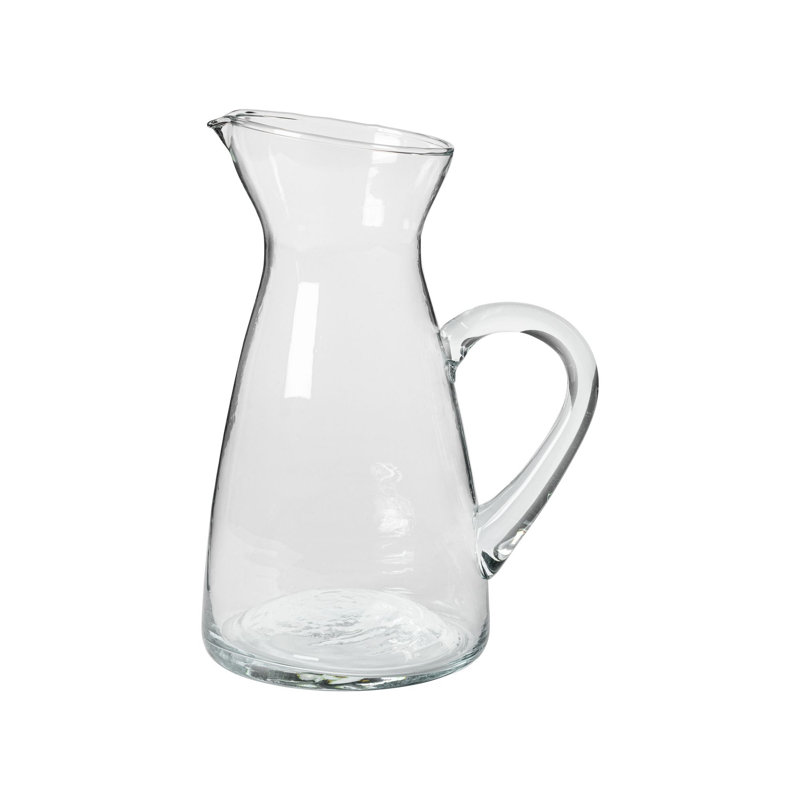 Pichet en verre recyclé transparent Tosca