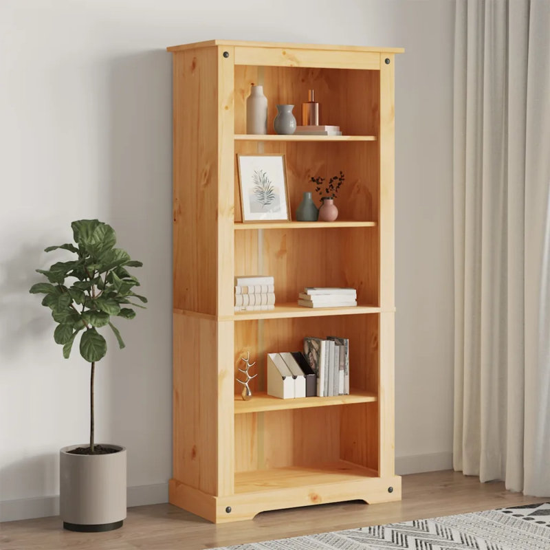Mexican Pine Corona 170 cm H x 80 cm W Solid Wood Standard Bookcase