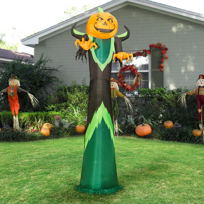 Décorations d'Halloween gonflables d'extérieur 12 pi avec citrouilles à DEL 12 pi