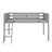 Wood Low Loft Bed With Ladder, Ladder Can Be Placed On The Left Or Right-1552354367