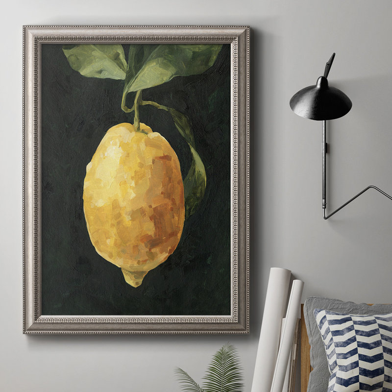 Citron foncé I - reproduction d'art sur toile, H 36 po x l 24 po x P 2,5 po