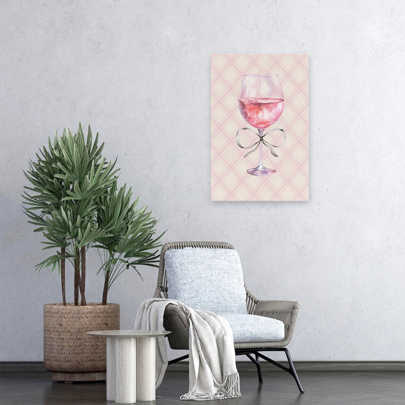Yay For Rose - Verre à vin contemporain, H 16 po x l 24 po