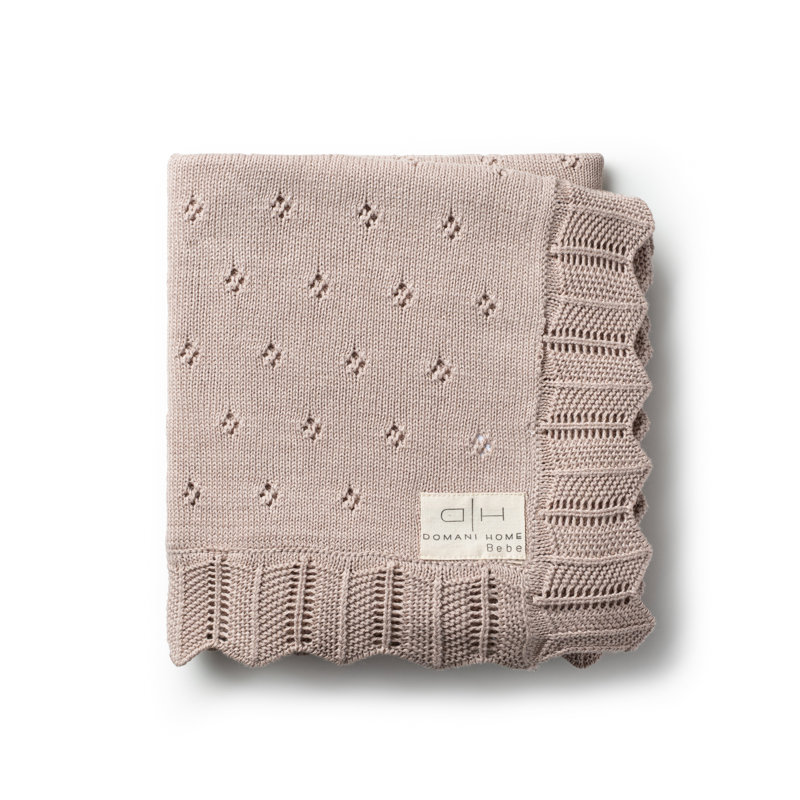 Scalloped Pointelle, Blush Pink Rice