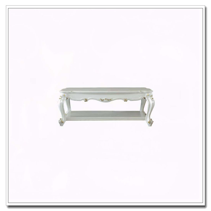 Table basse antique avec tablette inférieure