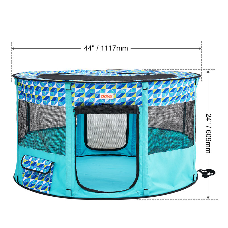 24'' H Panel Fabric Exercise Pen With Door