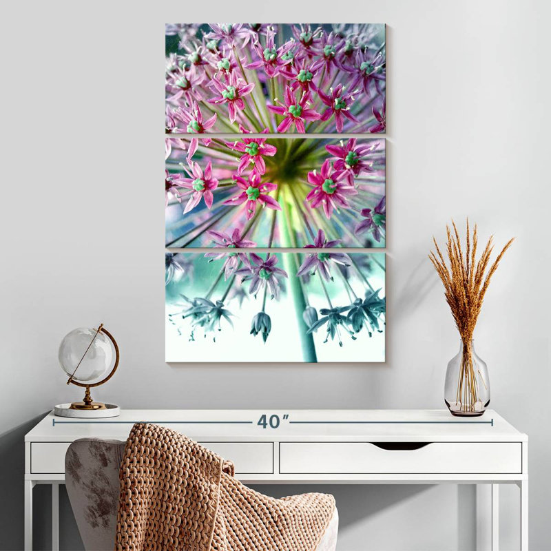Harnek rose allium turquoise, H 32 po x l 20 po