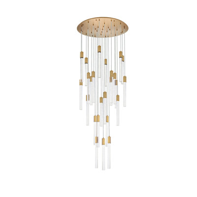 Luminaire suspendu rectangulaire à 25 lumières Aliha
