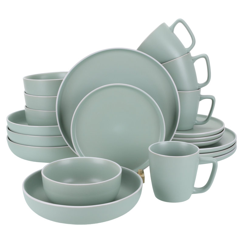 BIA Cordon Bleu 20 Piece Dinnerware Set Tempo, Sage, Green