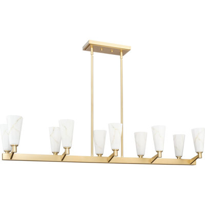 Lustre linéaire moderne à dix lumières de luxe