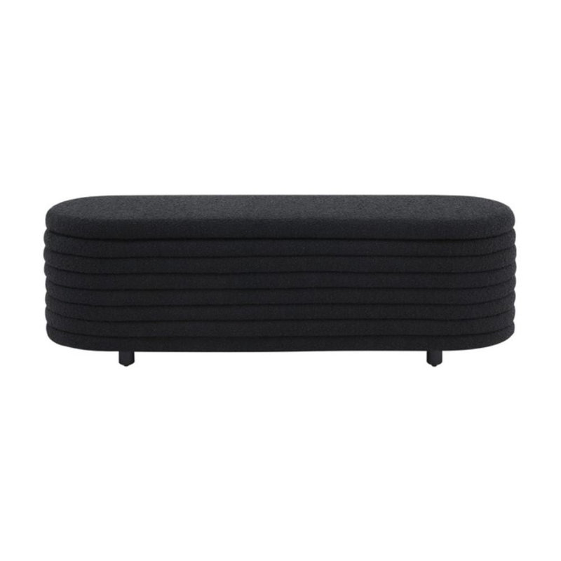 Banc de rangement Corneshia, Noir