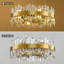 Luminaire suspendu tambour cylindrique moderne en cristal doré à intensité variable 24 "/ 32" / 40 "-775149805-775149842