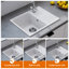 Belfry Kitchen Tabris 450mm W Single Bowl Quartz Stone Kitchen Sink with 1 Faucet Hole
