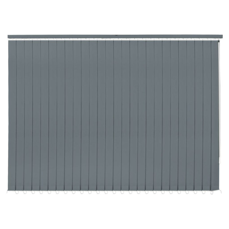 Room Darkening Vertical Blind, 180cm L x 120cm W, Grey