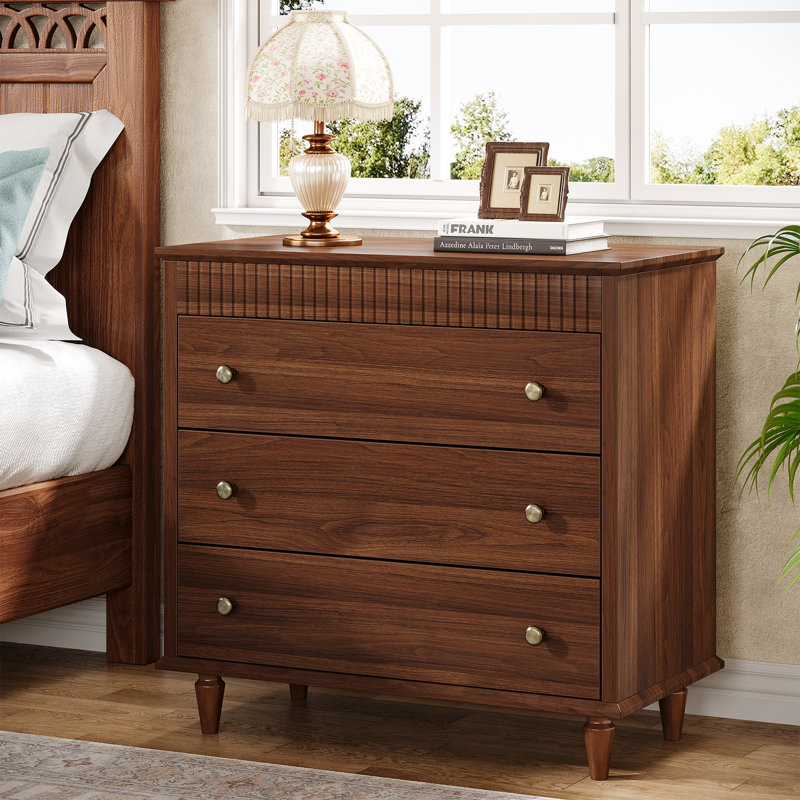 Oversized 3-Drawer Nightstand