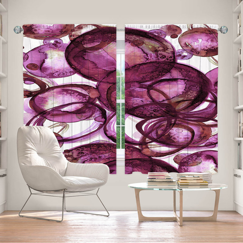 Room Darkening Curtain Pair, 56" W x 78" L, Magenta