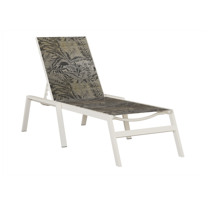 Chaise longue sans accoudoirs Berlin Gardens Vida, Blanc mat