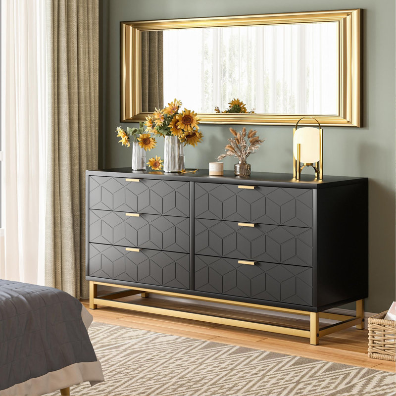 Commode à tiroirs, petite commode et commode, table de chevet moderne pour chambre à coucher, table de bout avec tiroir, Noir
