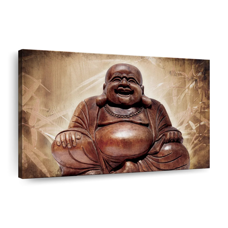 " Laughing Buddha " by NirvanaDesigns, 8" H x 12" W x 1" D
