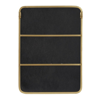 Metal Rectangle Wall Mirror with Shelves